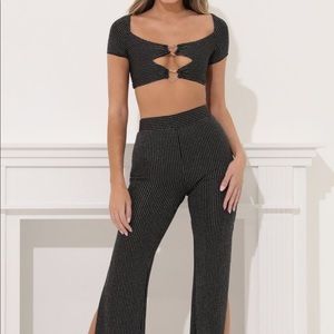 Lucy In the Sky Two Piece Pant Set with cutouts
